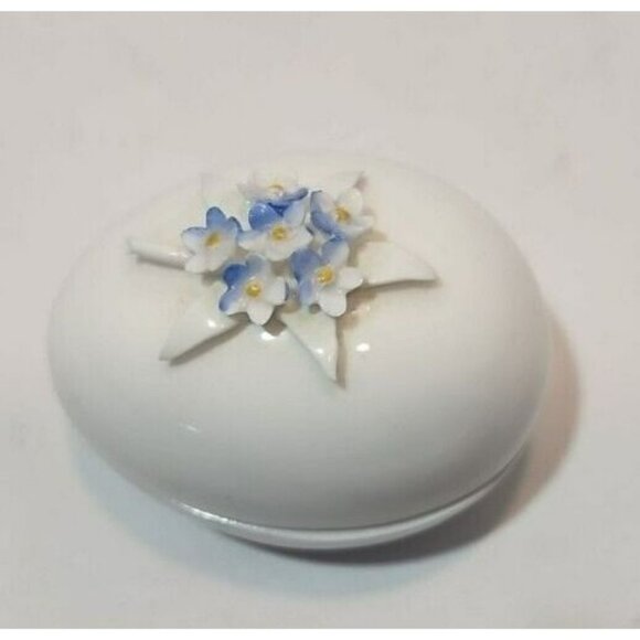 Vtg Golden Crown E&R England Fine Bone China Handpainted Egg Shaped Trinket Box - Picture 2 of 13